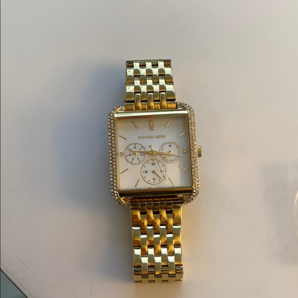 Michael Kors Pavé Gold-Tone Watch